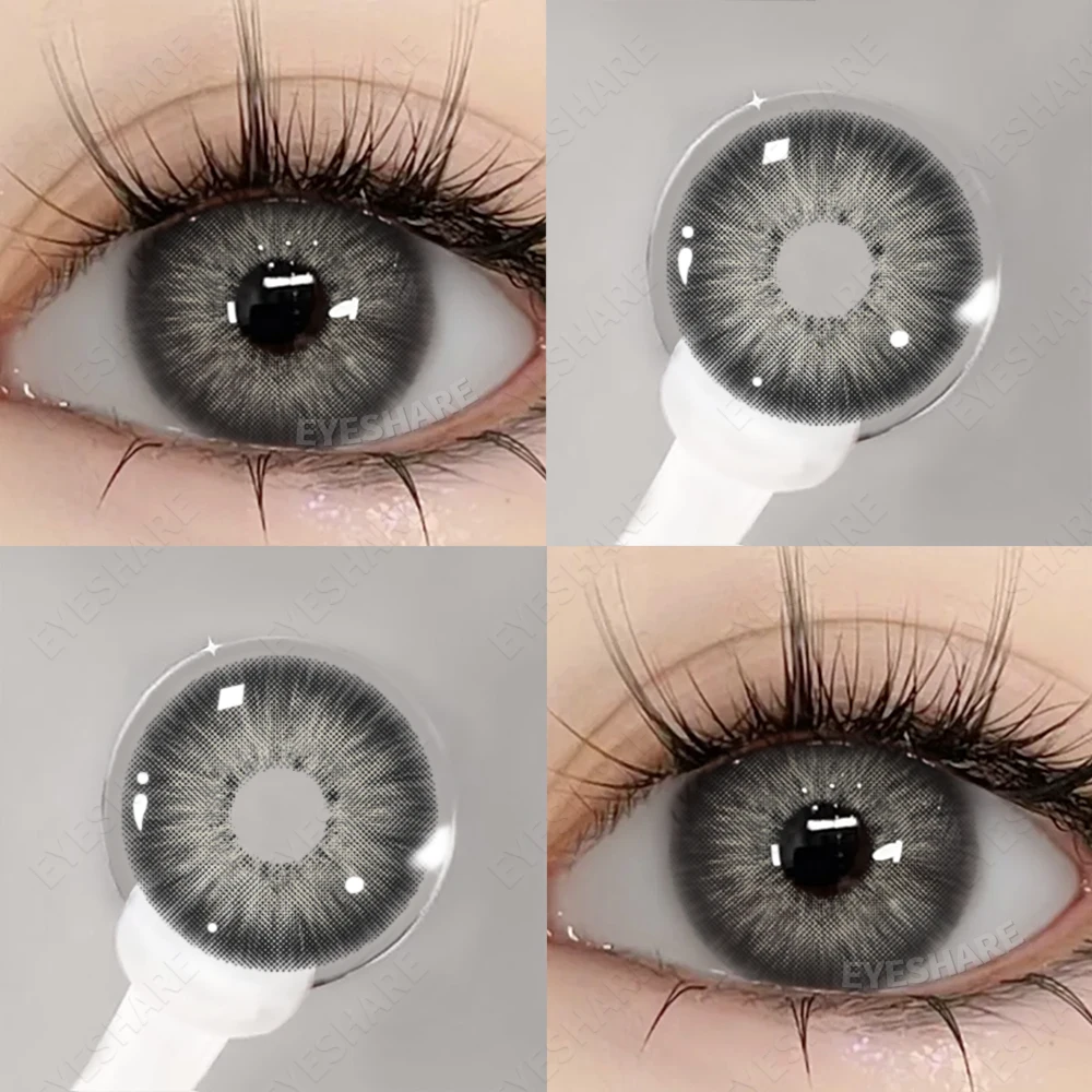 EYESHARE 1 Paar graue Kontaktlinsen für Augen, farbige Linsen, graue Linsen, natürliche bunte Kontaktlinsen, jährliche Verwendung