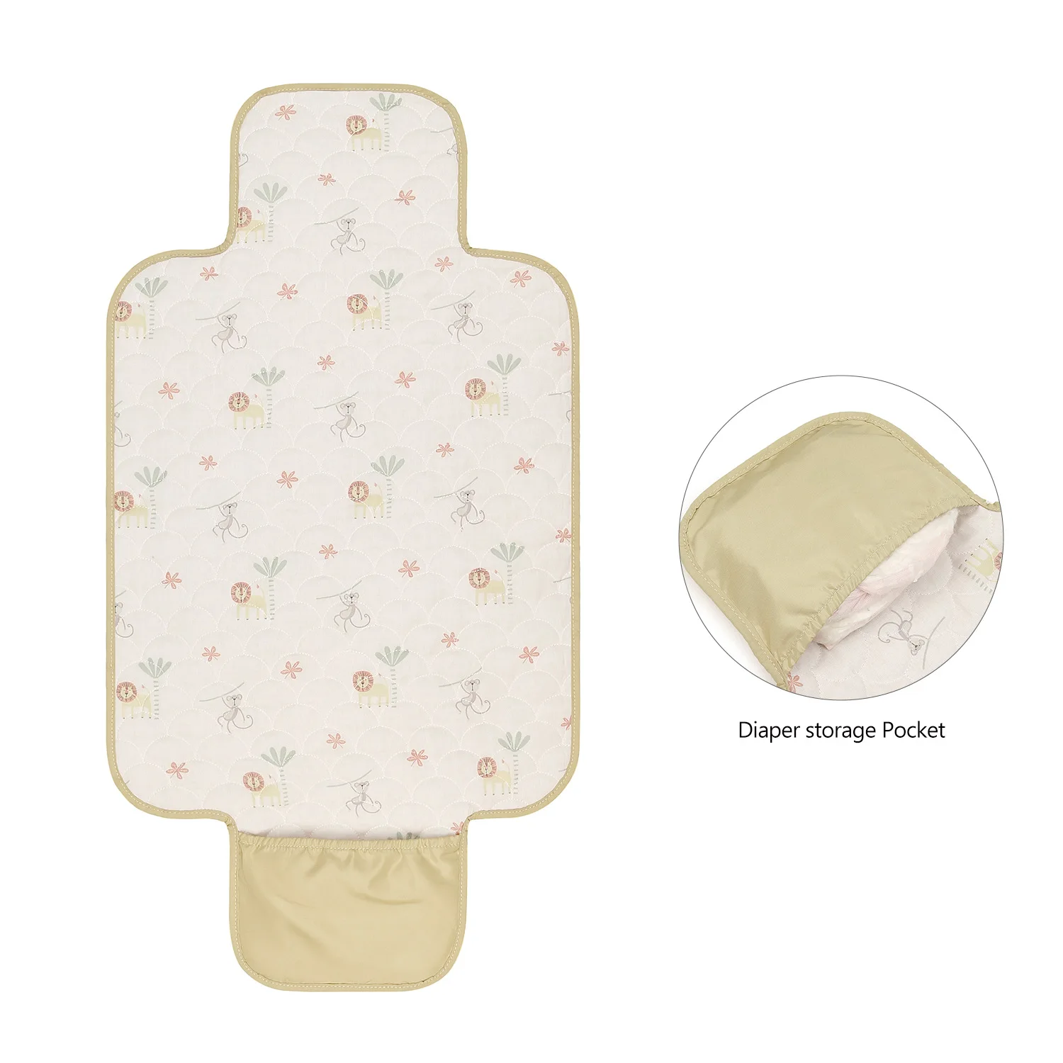 Tragbare Baby Windel Ändern Pad Wasserdichte Baby Harn Pad Matte Sitzkissen für Reise Outdoor Kinderwagen Ins Floral Mode