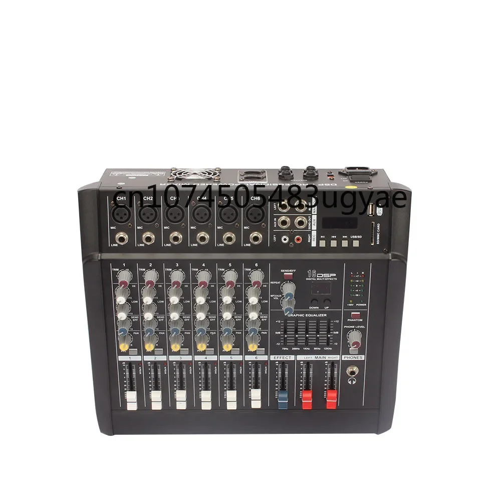 PMX-602D Audio High Quality Mini Mixer 6-Channel USB Interface Controller Power Amplifier Professional Audio