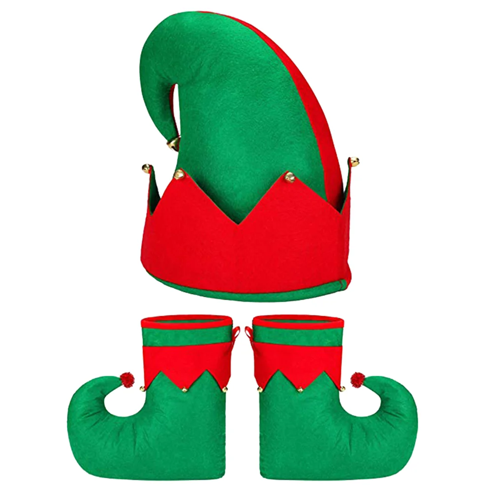 

3 Pcs Christmas Shoes and Hats Party for Chirastmas Costume Adults Chirstmas