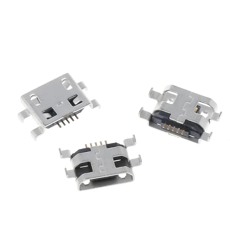 10 Pcs Type Micro USB 5 Pin Female Mount Connector Port Socket