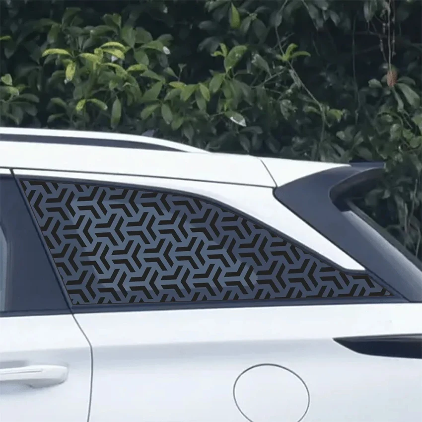 Matte Black Car Stickers Honeycomb Auto Decal Waterproof Scratches DIY 75X50CM Hexagon Geometric Mesh Pattern for Tunning - view 4
