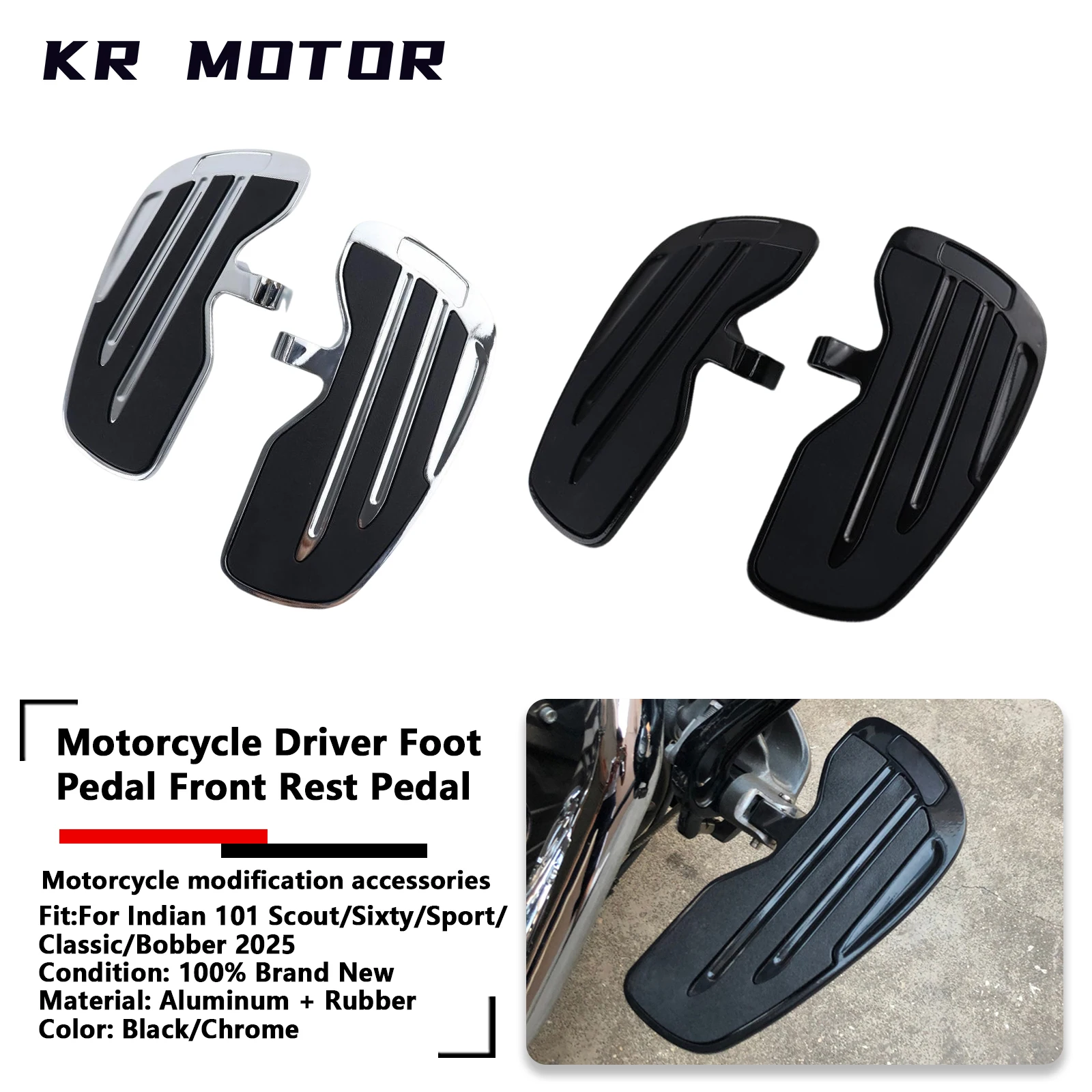 

Подножка для водителя мотоцикла, передняя, для Indian Scout 101, Scout 2025-2026, Scout Bobber, Classic, Sport Scout 2025