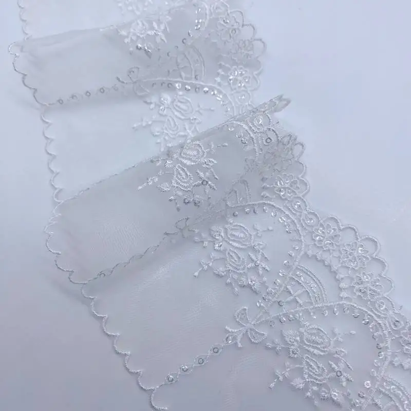 Mesh sequin Lace Wedding Dress Decoration Curtain Accessories Dress sewing DIY Lace Accessories