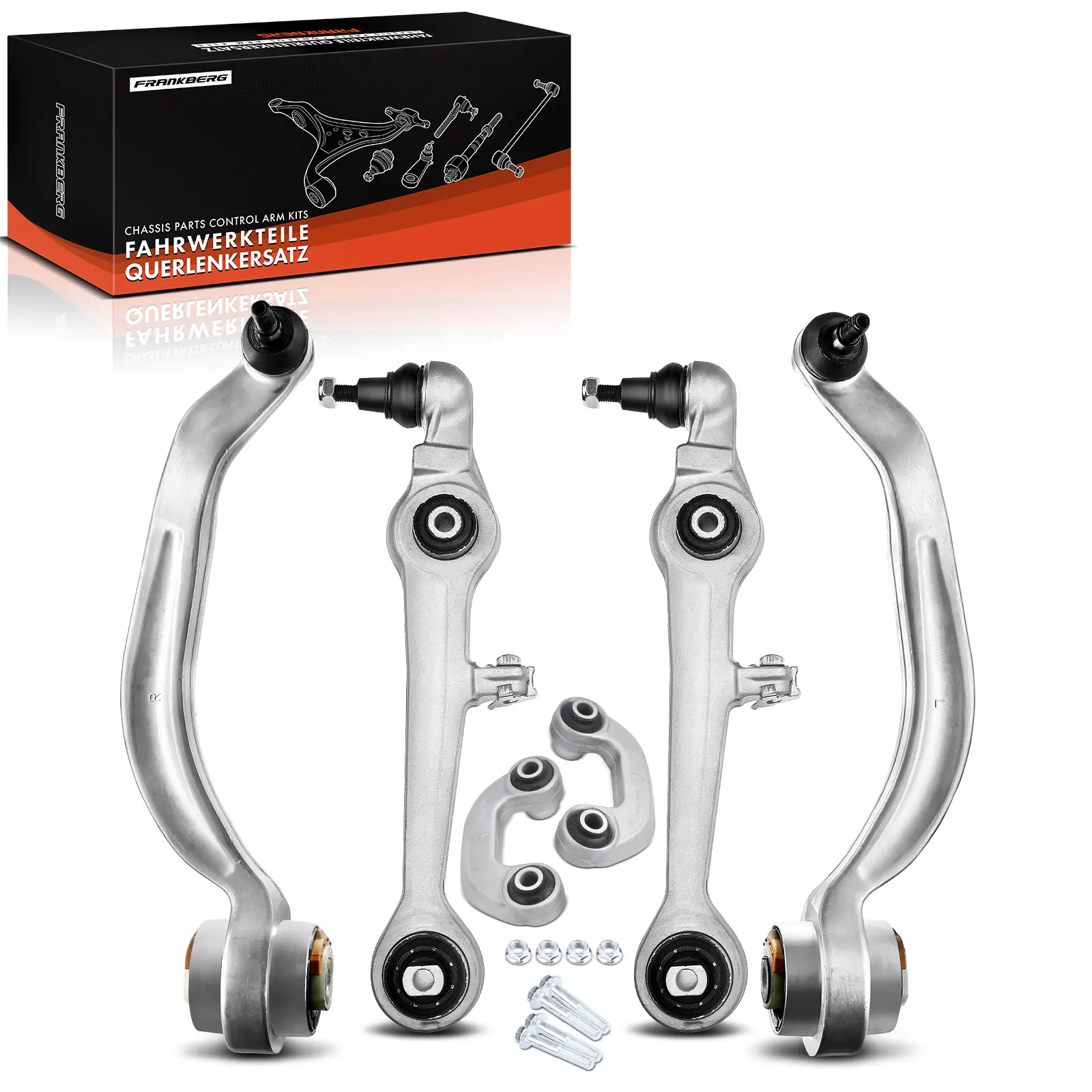 Frankberg 6-teilig Querlenker Satz Vorderachse beidseitig für VW Passat 3B Audi A4 8D B5 A6 Skoda 4D0407151J 4D0407151H