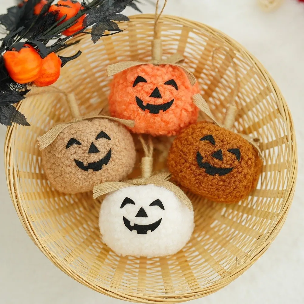 

Funny Halloween Hanging Pendant Pumpkin Soft Pumpkin Face Doll Ornament Flocking Fabric Cute Halloween Decoration Ghost Festival