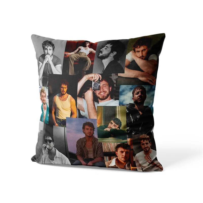 Aertemisi 18'' x 18'' Paul Mescal Collage Square Throw Pillow Cushion Covers Cases Pillowcases 45cm x 45cm