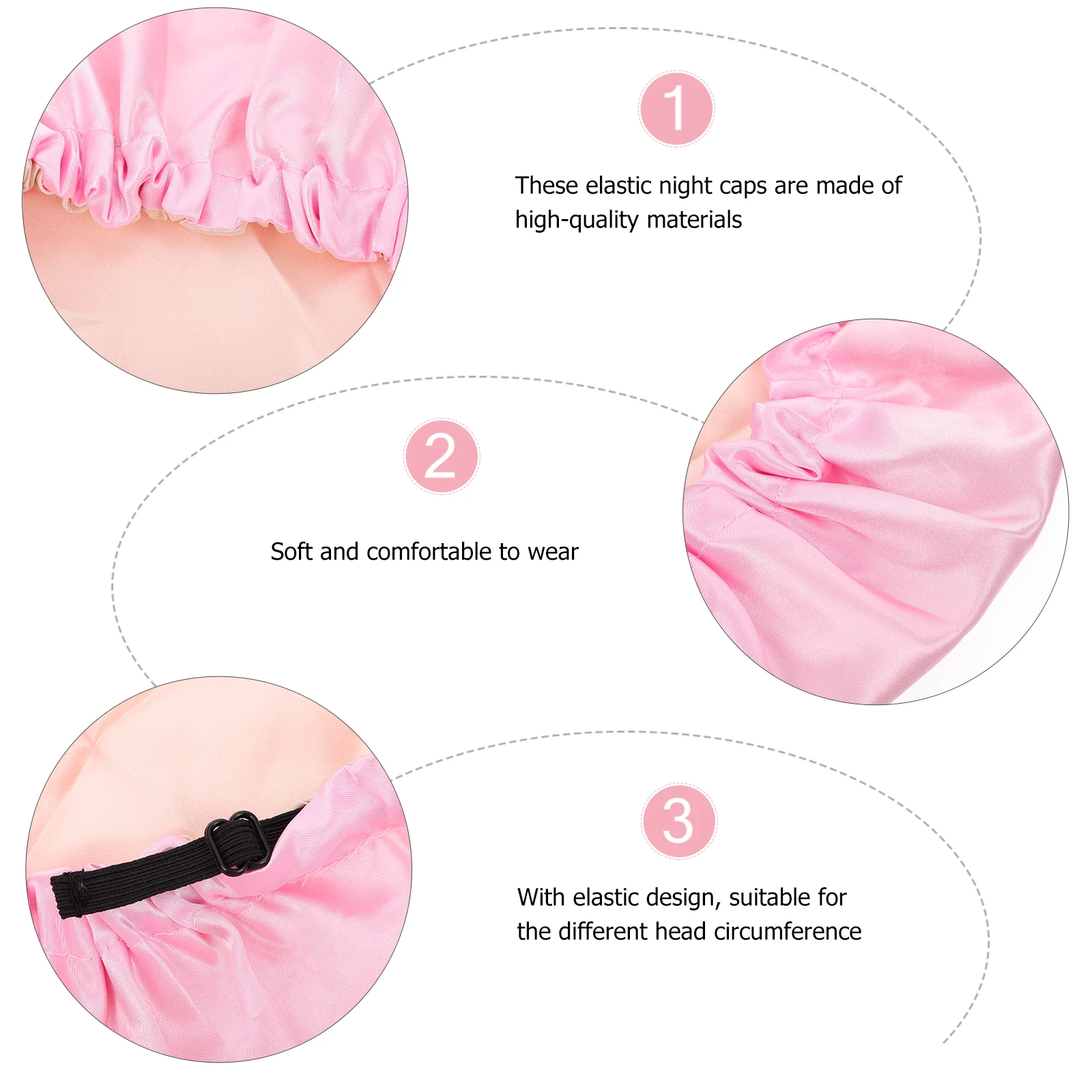 

Children Kids Bathing Caps Elastic Polyester Shower Hair Bonnet Dome Foldable Lightweight Travel Warm