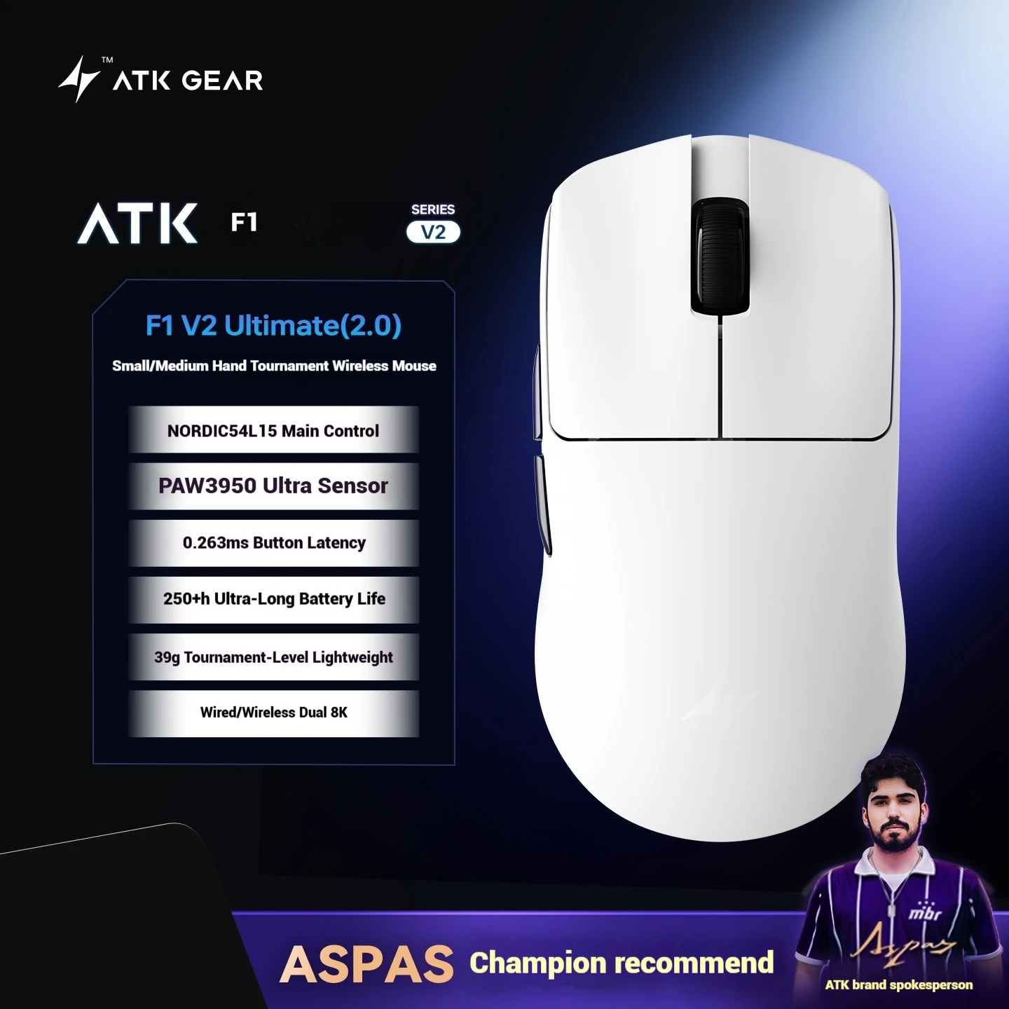 ATK Blazing Sky F1 V2 Ultimate Gaming Mouse Lightweight