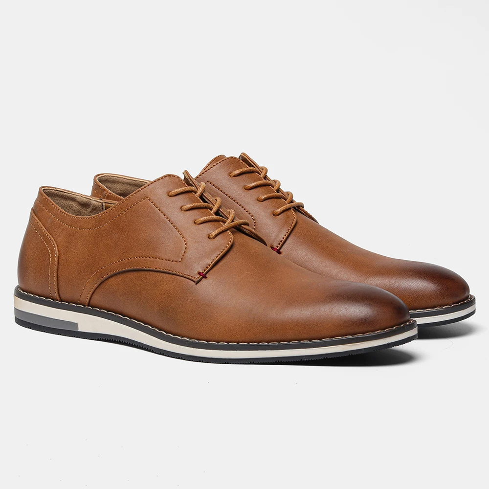 Herren-Freizeitschuhe, Alltagsschuhe für Herren, Alltagsschuhe, Herrenschuhe im Low-Top-Stil, Gummisohle, Schnürung, Mandelform. – Detail 6