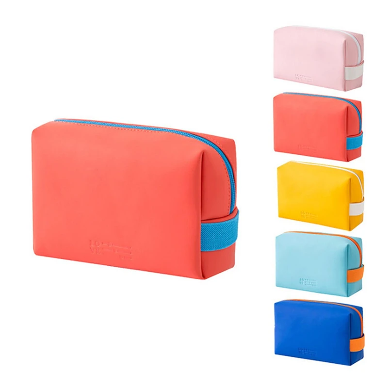 Leather Travel Cosmetic Bag Portable Women /Man Makeup Case Waterproof Multifunctional Toiletry Organizer Storage Bag