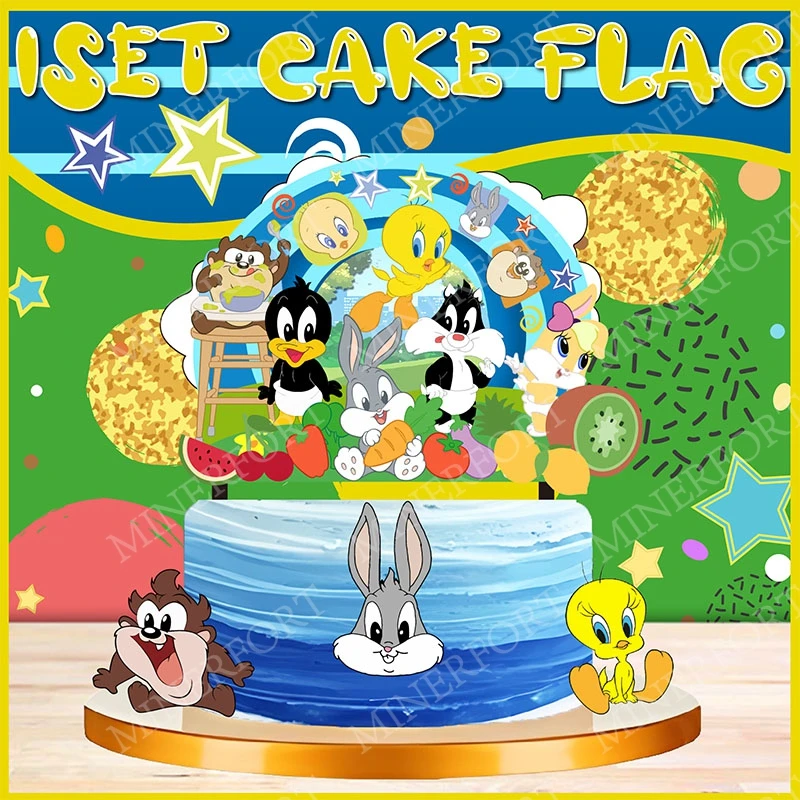 Décorations de gâteau sur le thème des dessins animés Looney Tunes pour célébrer les baby showers, les anniversaires, les mariages, les fournitures de fête, les cadeaux