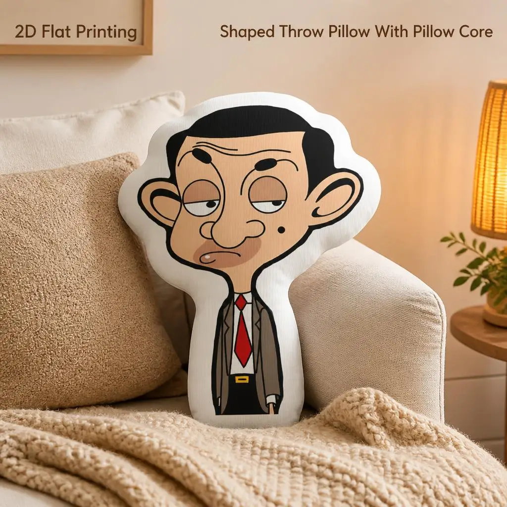 British Humor Mr. Beans Comedy Cushion Irregular Stuffed Throw Pillow Home Decor Gift Sofa Bed