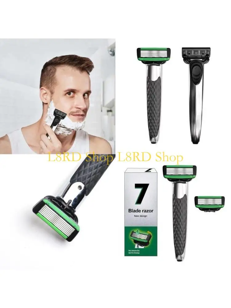 L8RD Perfect for Male Grooming Needs 7 Layers Metal Shaving for Travel Daily Use