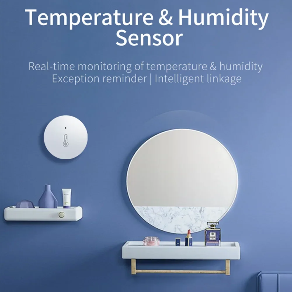 Imagem -02 - Tuya Zigbee Sensor de Temperatura e Umidade Monitor Remoto por Smart Life App Alimentado por Bateria Trabalhar com Alexa Google Assistant