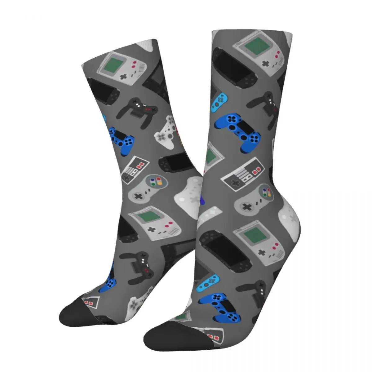 Autumn Winter Casual Men's Women's Video Game Gamer Controller Socks Gaming Console Gift for Boy Non-slip Crew Socks