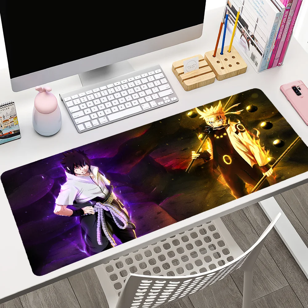 Anime Grande Mouse Pad Gaming, LockEdge Espessado Teclado de Computador Table Desk Mat, N-Naruto Shippuden