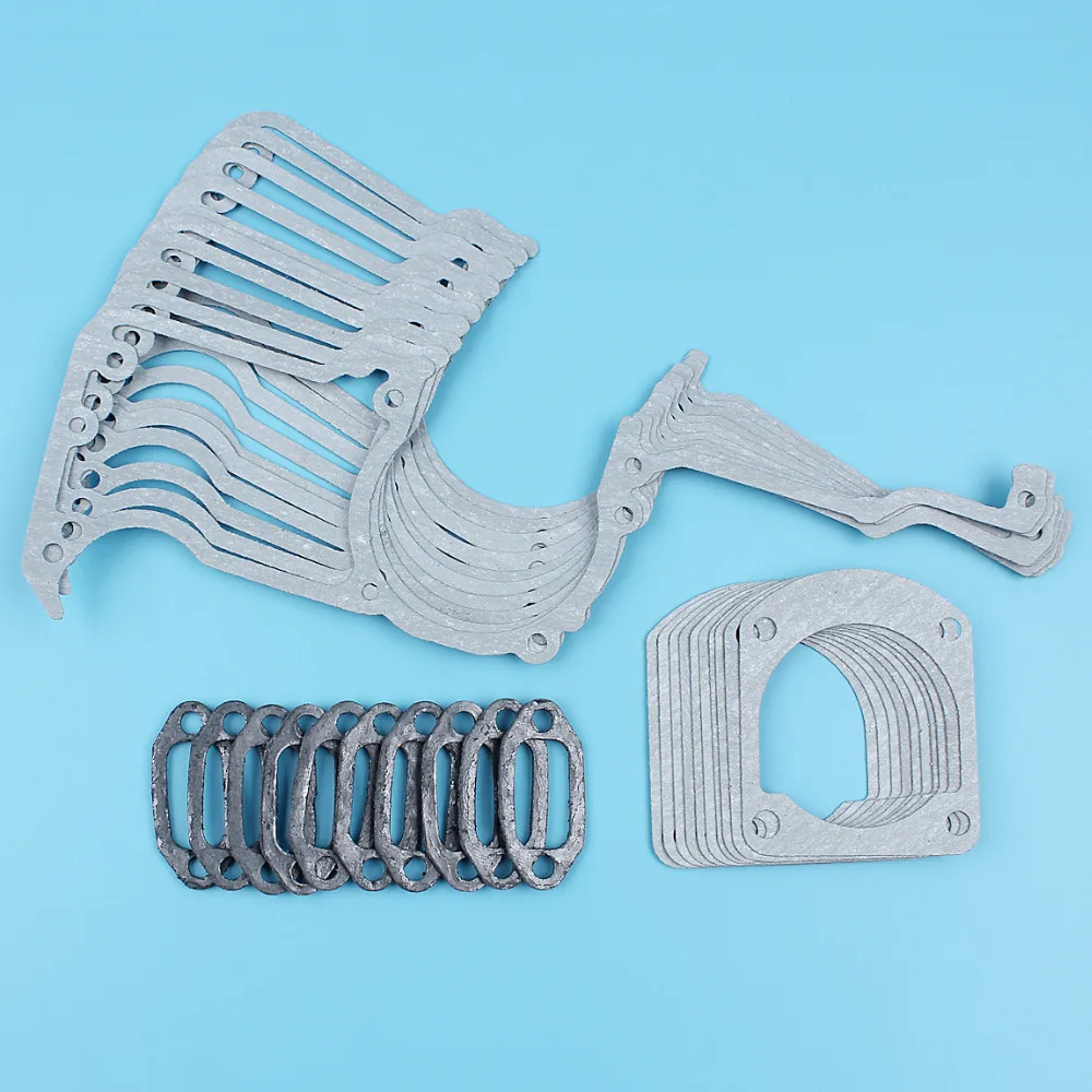 Imagem -04 - Cárter Cilindro Silenciador Junta Kit para Husqvarna 266 268 272 Motosserra 272xp 268k 501522604 10 Peças Lote 66 61