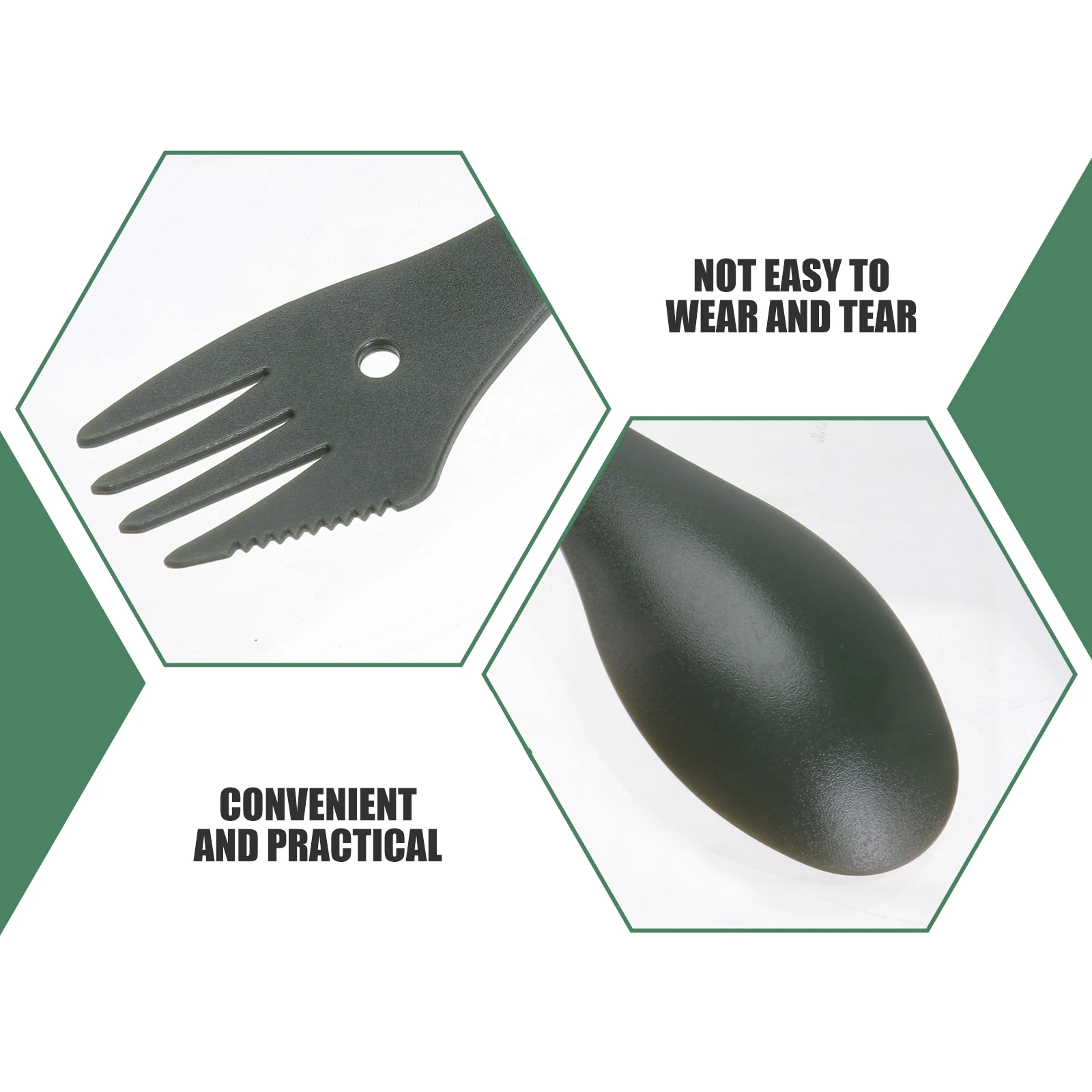 

6 PCS Plastic Cutlery 3 in 1 Tableware Lightweight Fork Spoon Knife Portable Camping Picnic Outdoor Eco for Hiking