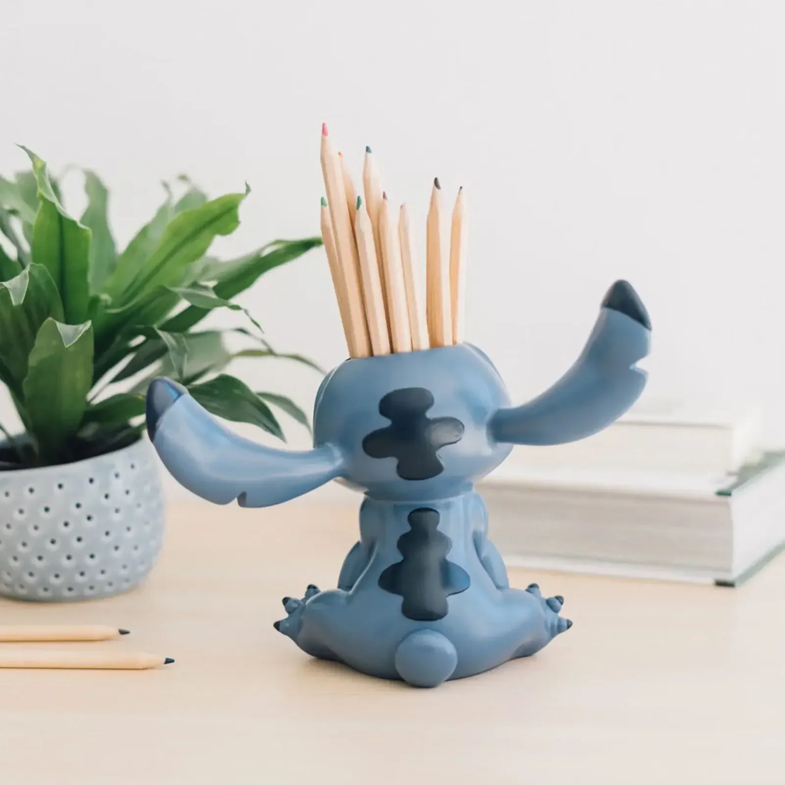 Disney Lilo & Stitch Pen Holder Cute Cartoon Creative Stationery Storage Character Desk Accessories Student for Kids Gifts