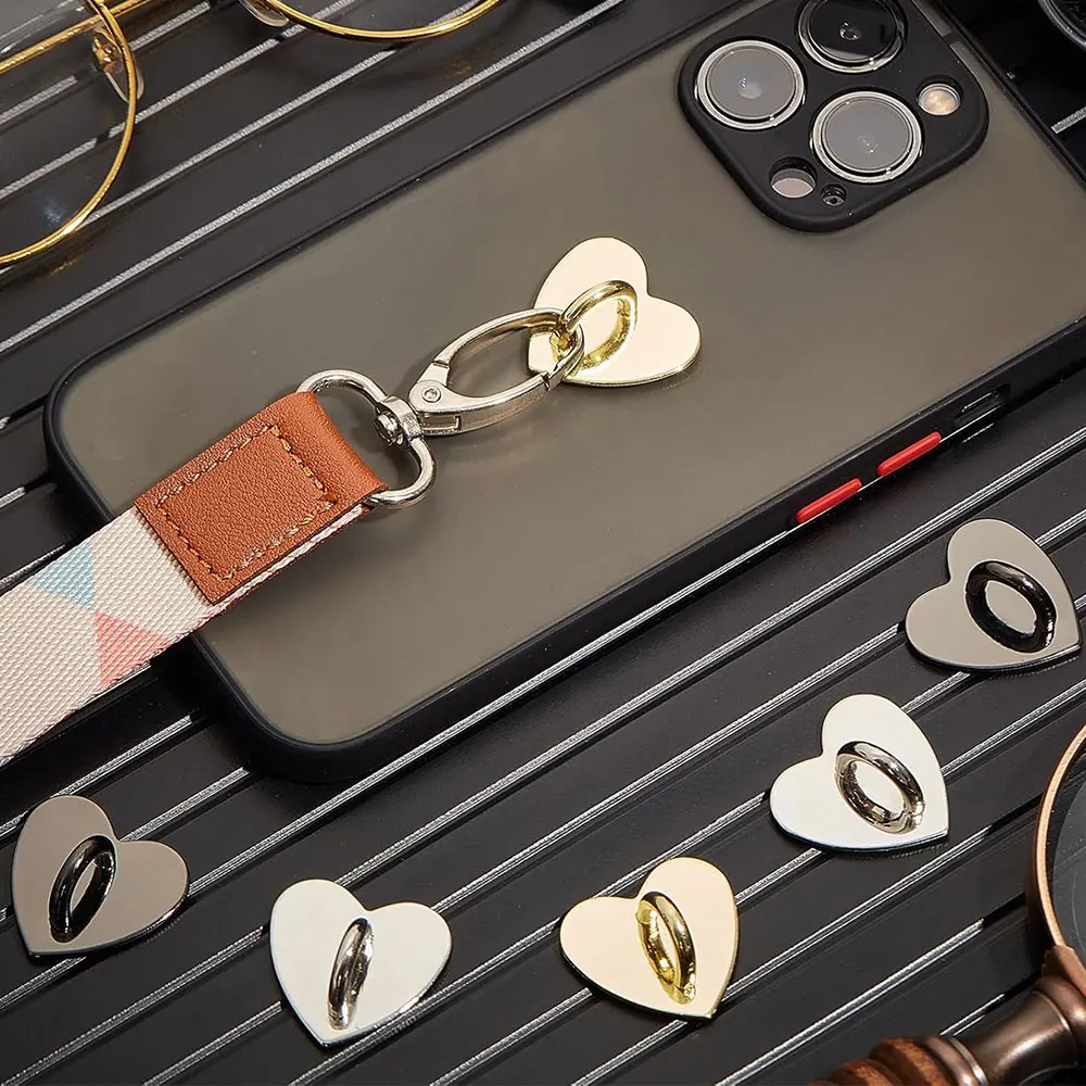 1/5 قطعة 2/2.4/2.5 سنتيمتر لطيف لاصق المعادن القلب الشمس القوس حامل سحر الهاتف الشائكة السنانير جراب هاتف البنصر مشبك الإكسسوارات