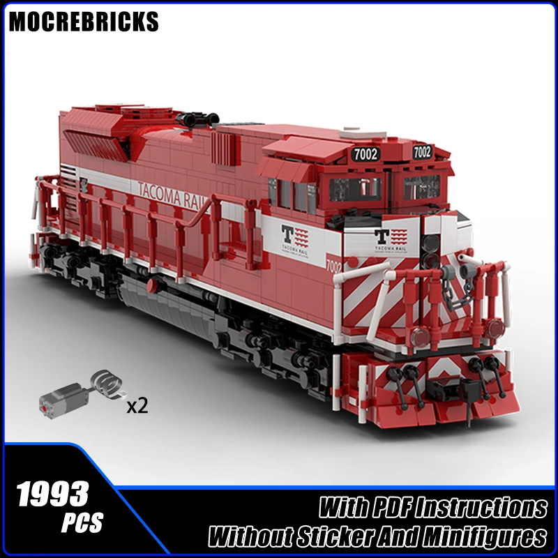 Urban Transportation Series CN 8100 SD70ACE High Speed Train MOC Building Blocks DIY Model Bricks Display Creative Toys Gifts