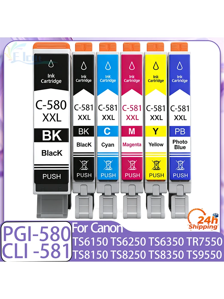 PGI-580 CLI-581 PGI580 CLI581 Wkład Atramentowy 580XXL 580XL Do Drukarek Canon PIXMA TS6150 TS6250 TS6350 TS705 TS8150 TS9150 TS8350 — zdjęcie produktu 7
