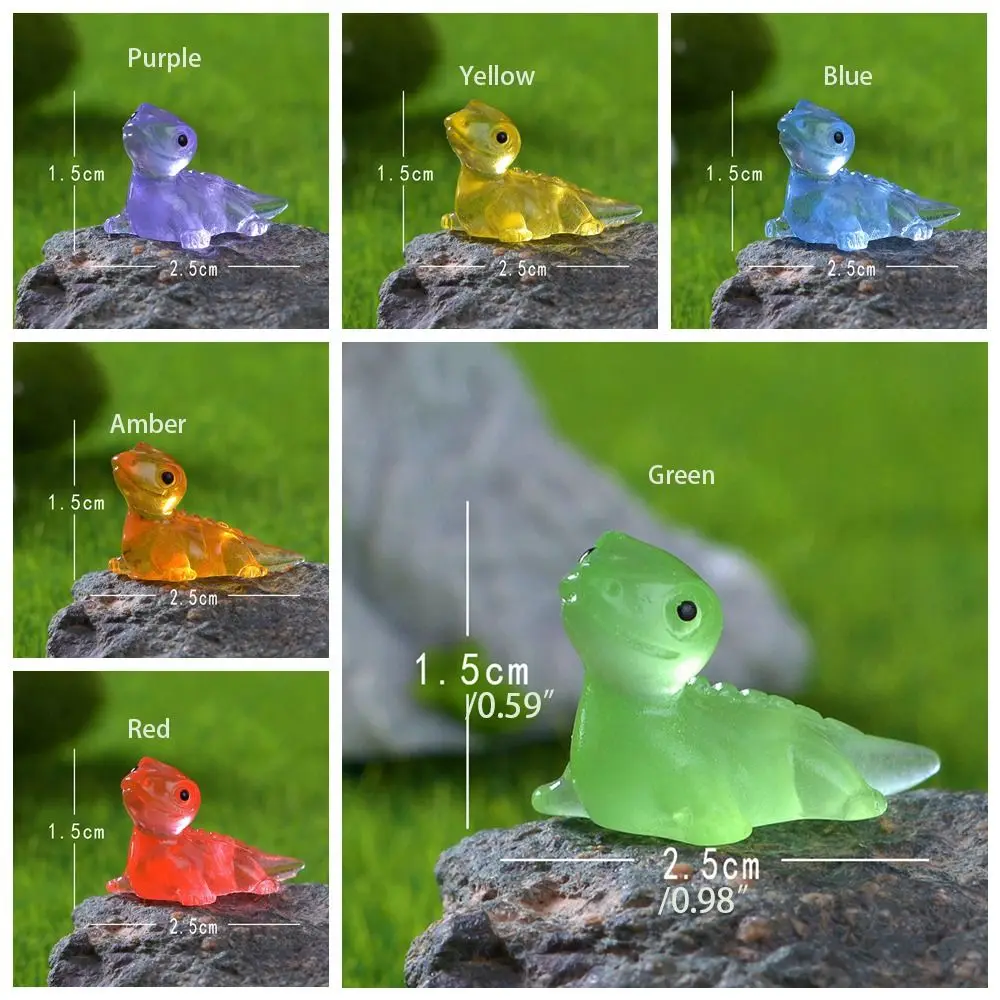 Mini Lizards Glow At Dark Lizard Vivarium DIY Accessories Mimiature Figurines Fairy Garden Decoration Kawaii Animals