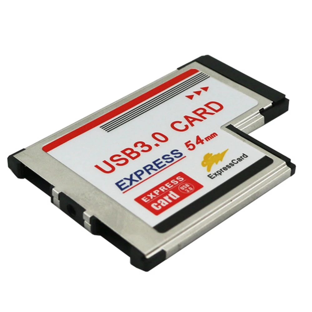 노트북용 익스프레스 카드 어댑터, PCMCIA 듀얼 2 포트 전송 속도, USB 3.0, 최대 5Gbps, 480/1, 12Mbps, 54mm