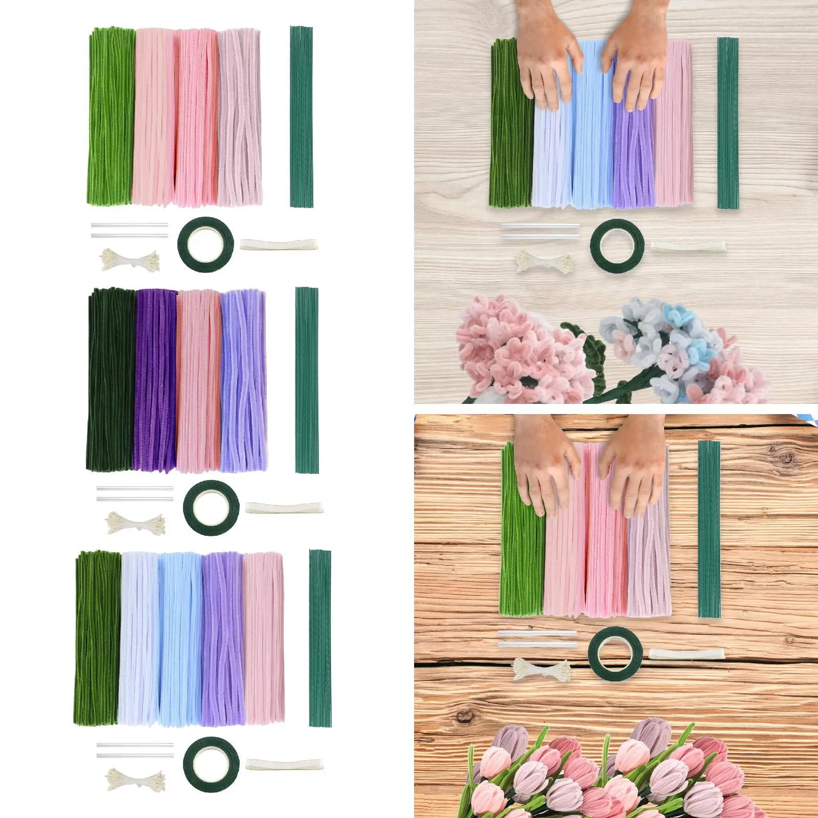 Pipe Cleaners Craft Accessories Chenille Stems DIY Bouquet Supplies for Mother Day Festival Celebrations Birthday Wedding view 6