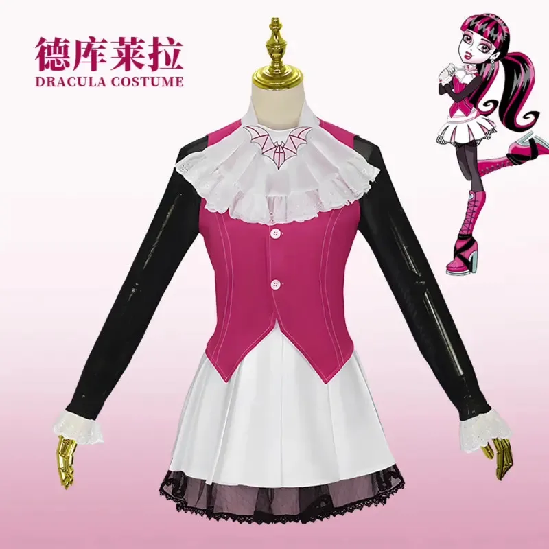 

Anime Draculaura Cosplay Monster Fantasy High Spectra Vondergeist Costume Vest Party Play Outfits for Women Halloween Costume