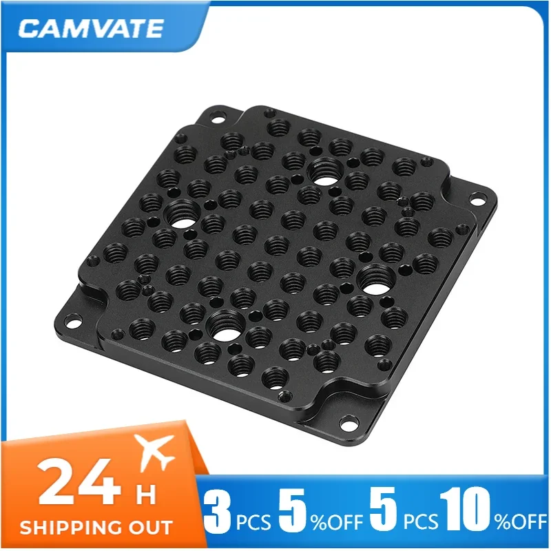 CAMVATE Aluminum Camera Cheese Mounting Plate Multipurpose Compatible With Standard 75mm VESA Mount For Camera / Monitor cage