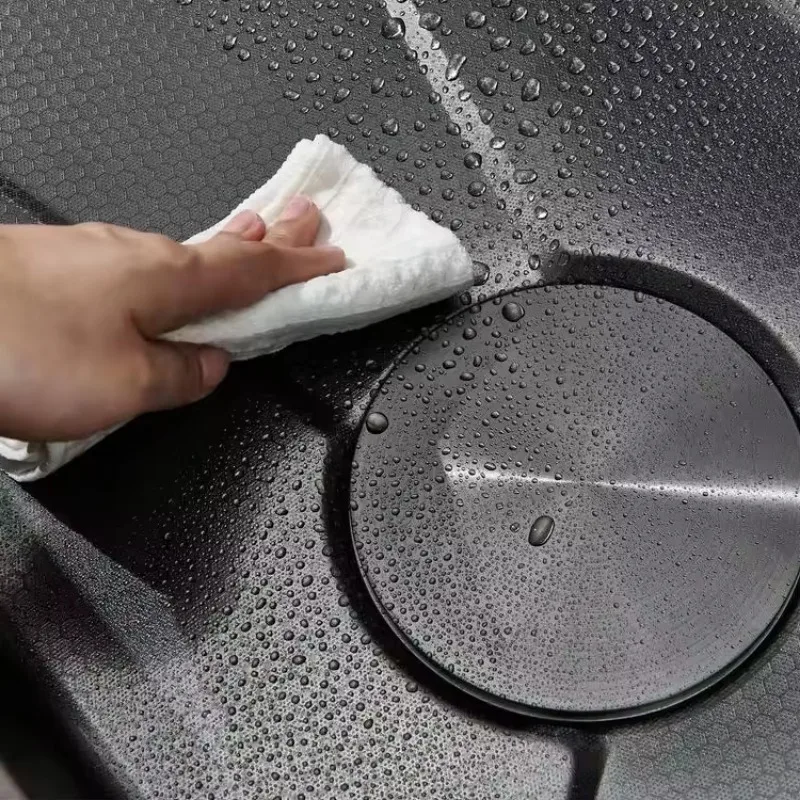 High Quality Single Bowl Stainless Steel Kitchen Sink with Faucet Handmade Digital Display Waterfall Bottom Black Kitchen Sink