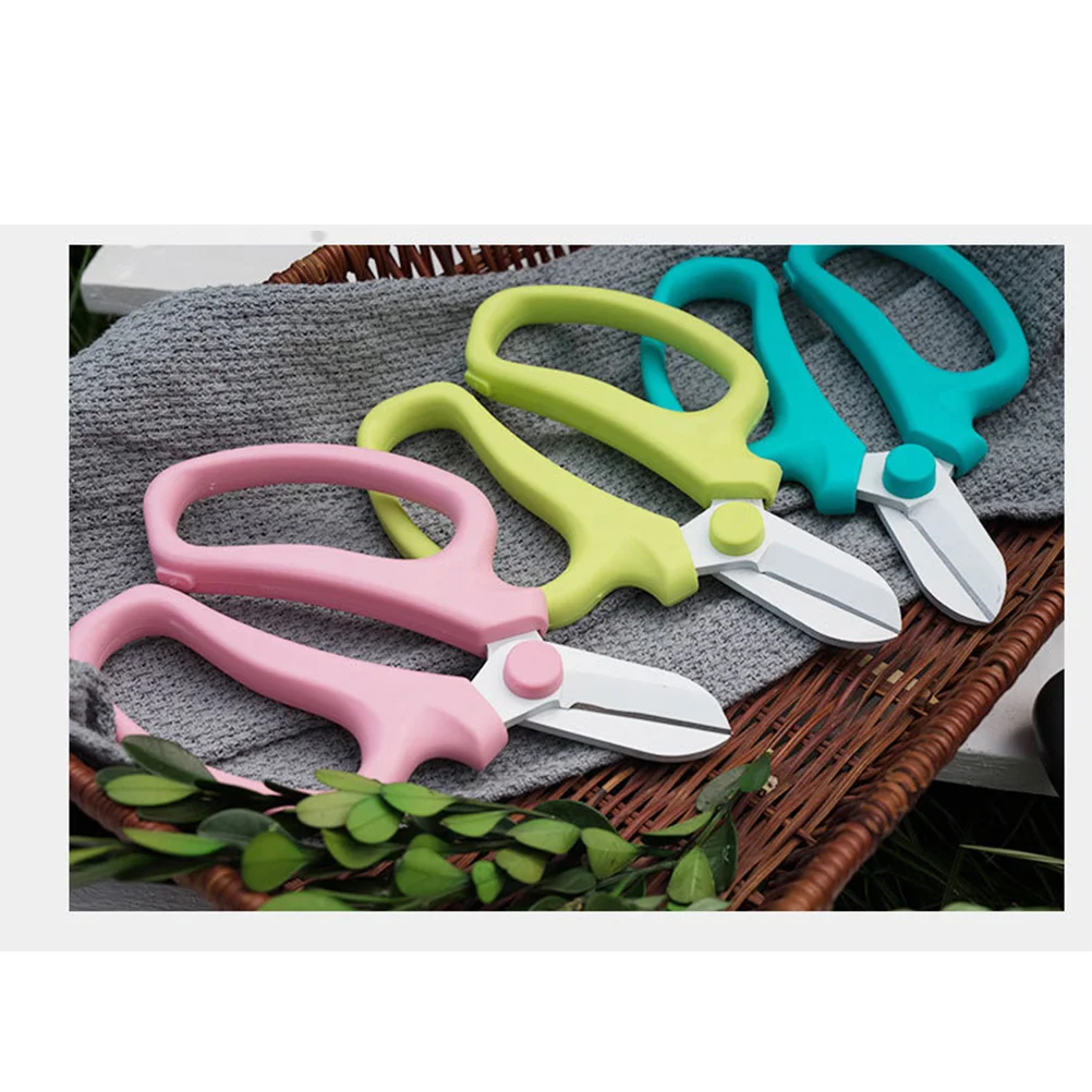 Plant Scissors Cut Flowers Multi-functional Shears Gardening Trimmer Kitchen Tool Green