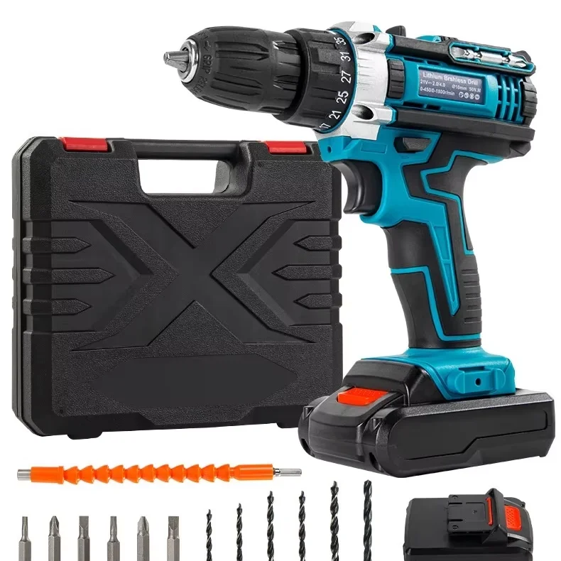 

Factory Sale 20V Brushless Power Drill Cordless Hammer Drill Machine Electric 13mm Chuck Impact Cordless Drill