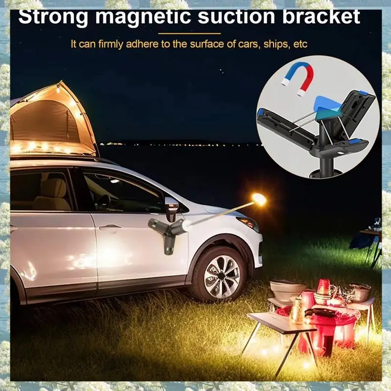 

Outdoor Telescopic Camping Light 10000Mah Portable LED Work Light Magnet Tripod Base Tent Telescoping Camping Lantern