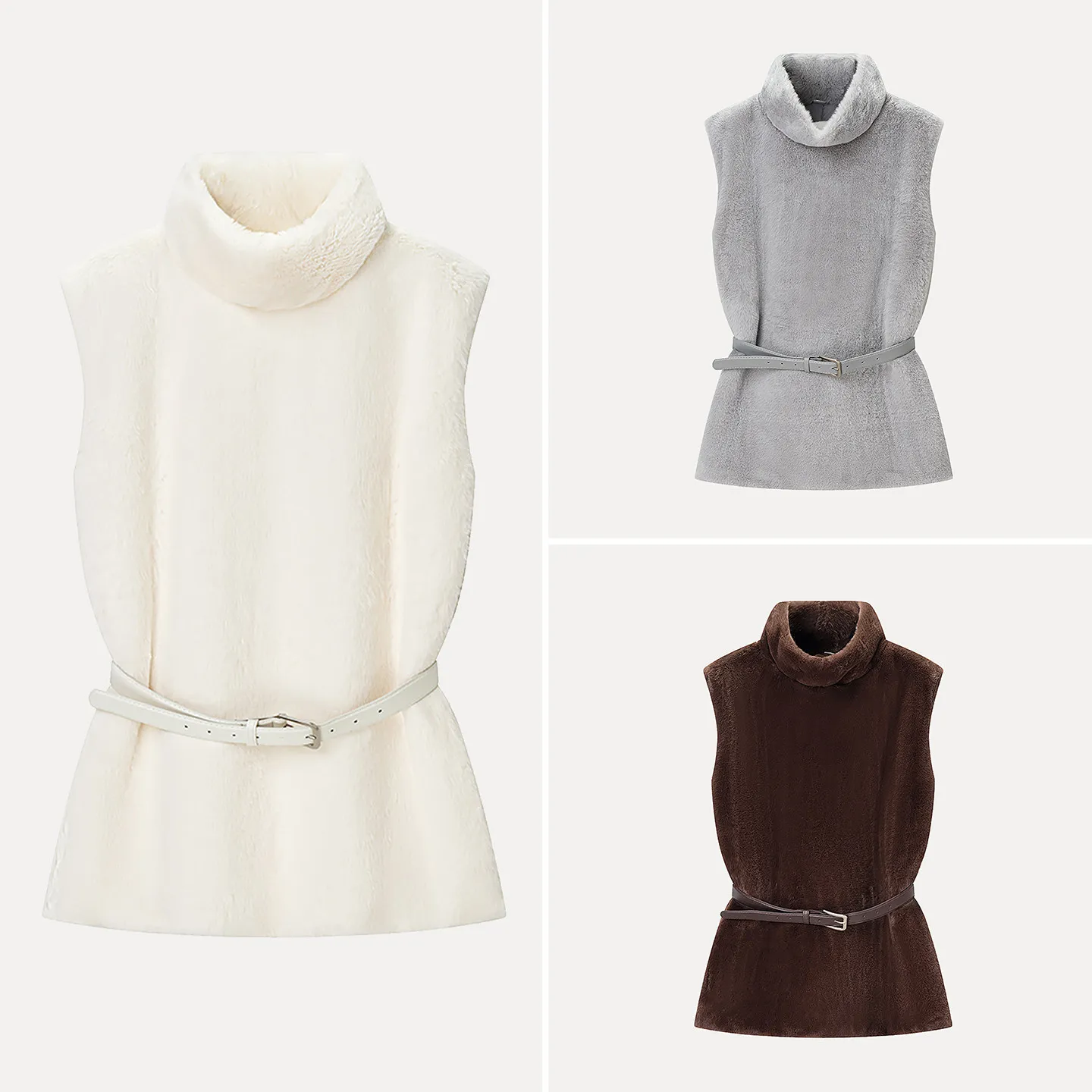 

Модный женский жилет на зиму 2025 года с воротником-стойкой, универсальный, с поясом на талии, для повседневной носки