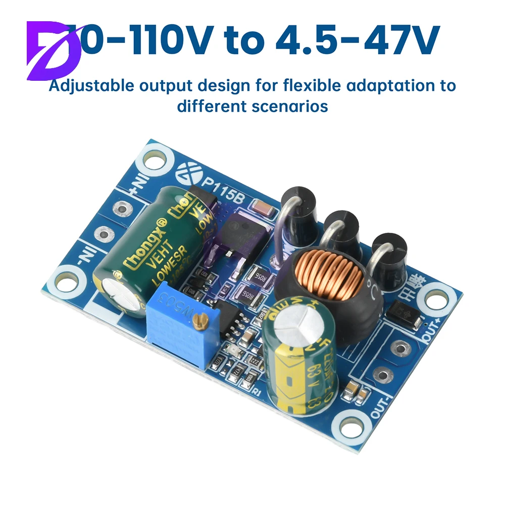 

DC-DC Buck Converter Module 10-110V to 4.5-47V Adjustable Output 5A Low Ripple High Precision Power Supply