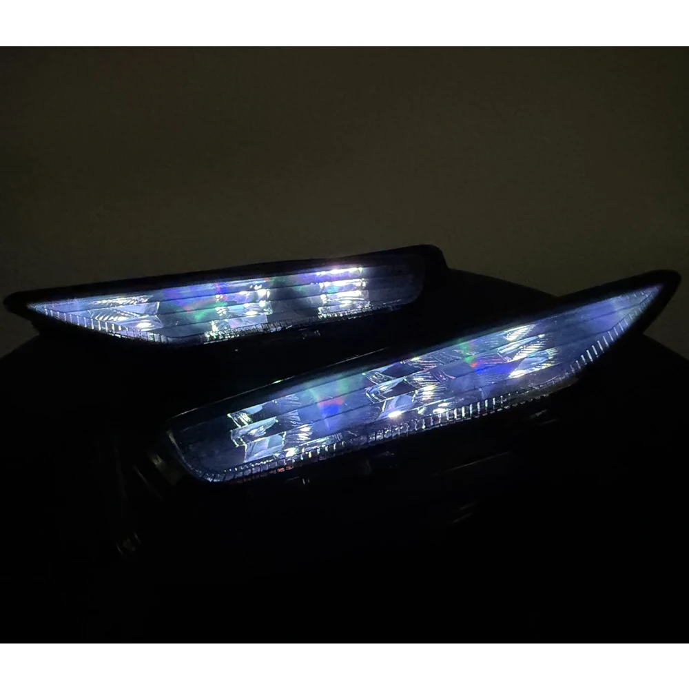 For Infiniti Q50 LED Front Bumper Side Marker Grill Light Chasing RGB Indicator Daytime Running Lamp App Bluetooth Control