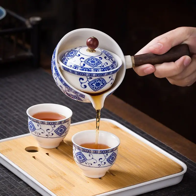 360 Degree Rotation Shake Automatic Teapot Side Handle Prevent Scalding Kungfu Tea Pot Household Exquisite Ceramics Teapot ZD123