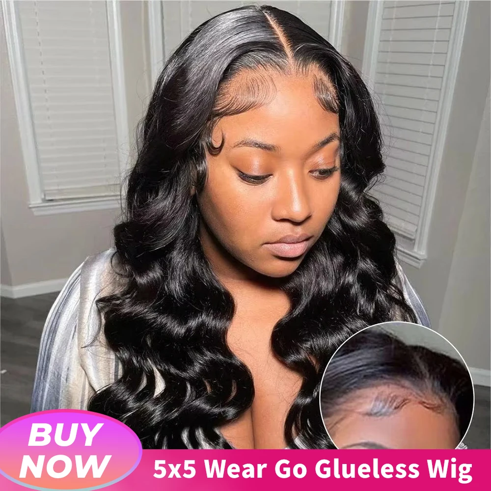 

Glueless Wig Human Hair Body Wave 5x5 Lace Closure Wigs Pre Plucked Brazilian 13x4 Lace Front Wigs For Women 200 Density Wig