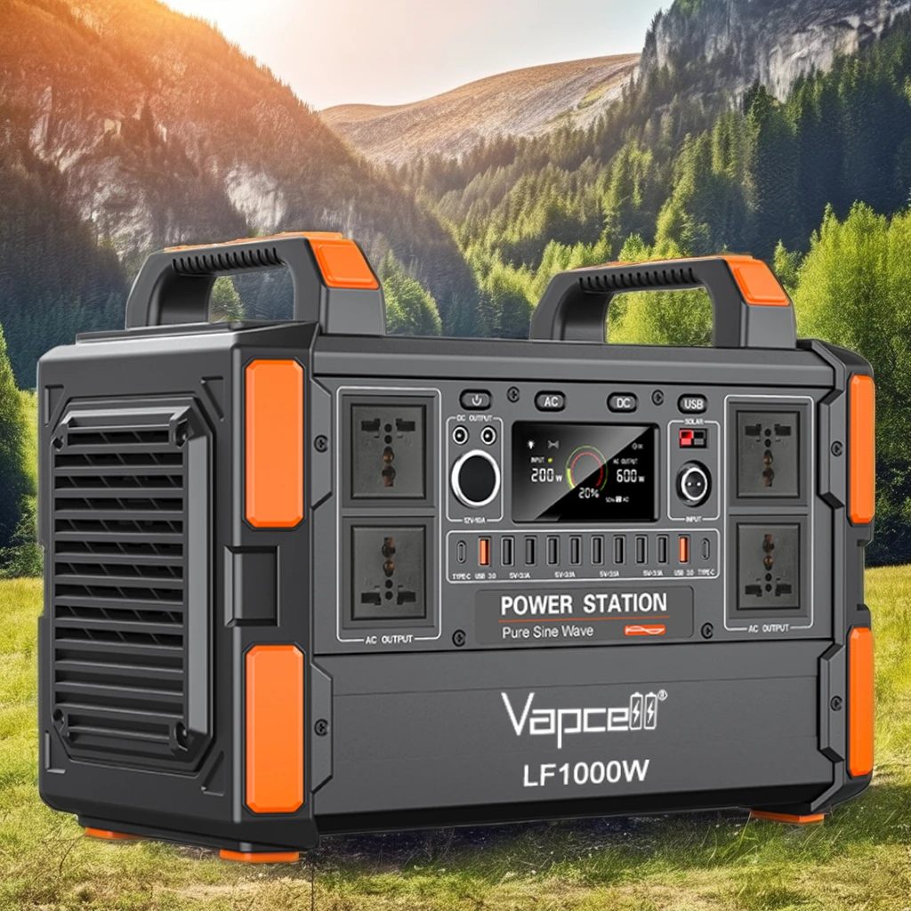 

【Hot】Vapcell T11 1200W Portable Power Station All-in-One Grid Solar UPS Generator with Emergency Backup for Home Use and Car Sou