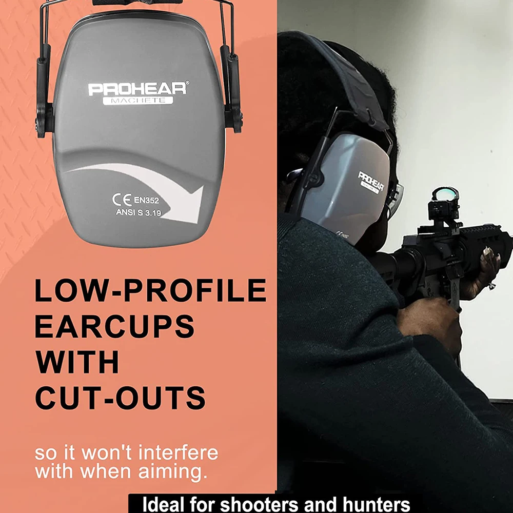 ZOHAN Passive Noise Canceling Shooting Earmuffs Hearing Safety Protection Foldable Earmuffs NRR 26dB For Hunting Gun Range