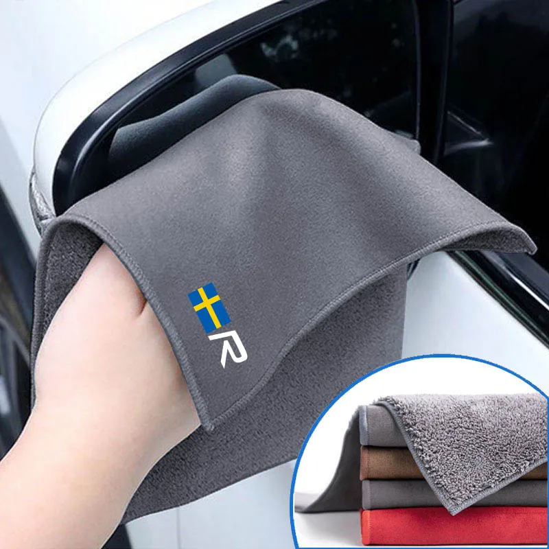 Serviette de séchage de voiture en microcarence, serviette de lavage en peluche automatique, livres pour Volvo R XC40 XC60 XC70 XC90, probablement