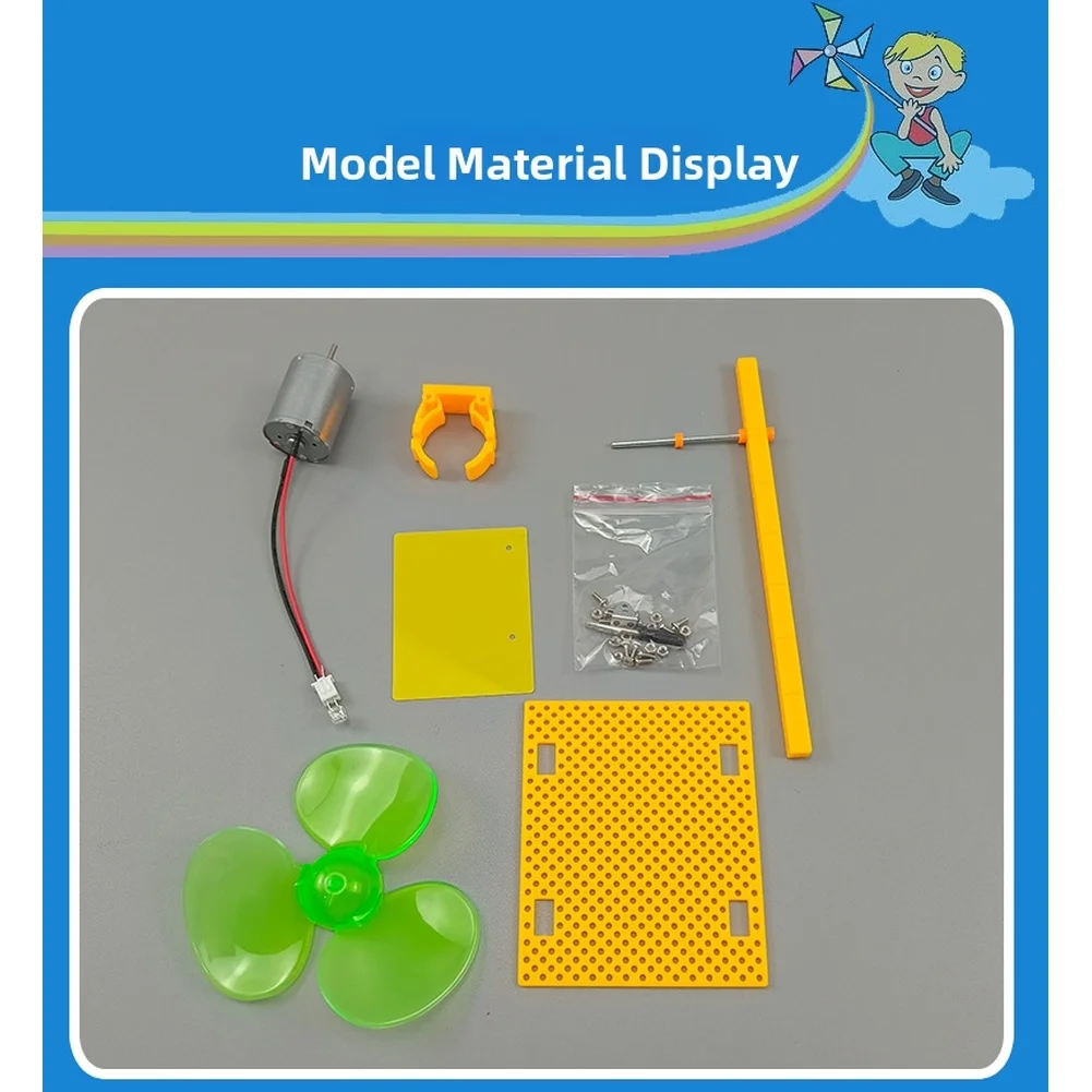 Wind for turbine for stem Model Kit with Rotating Red LED Light and Full Component Set for Complete DIY Assembly Experience