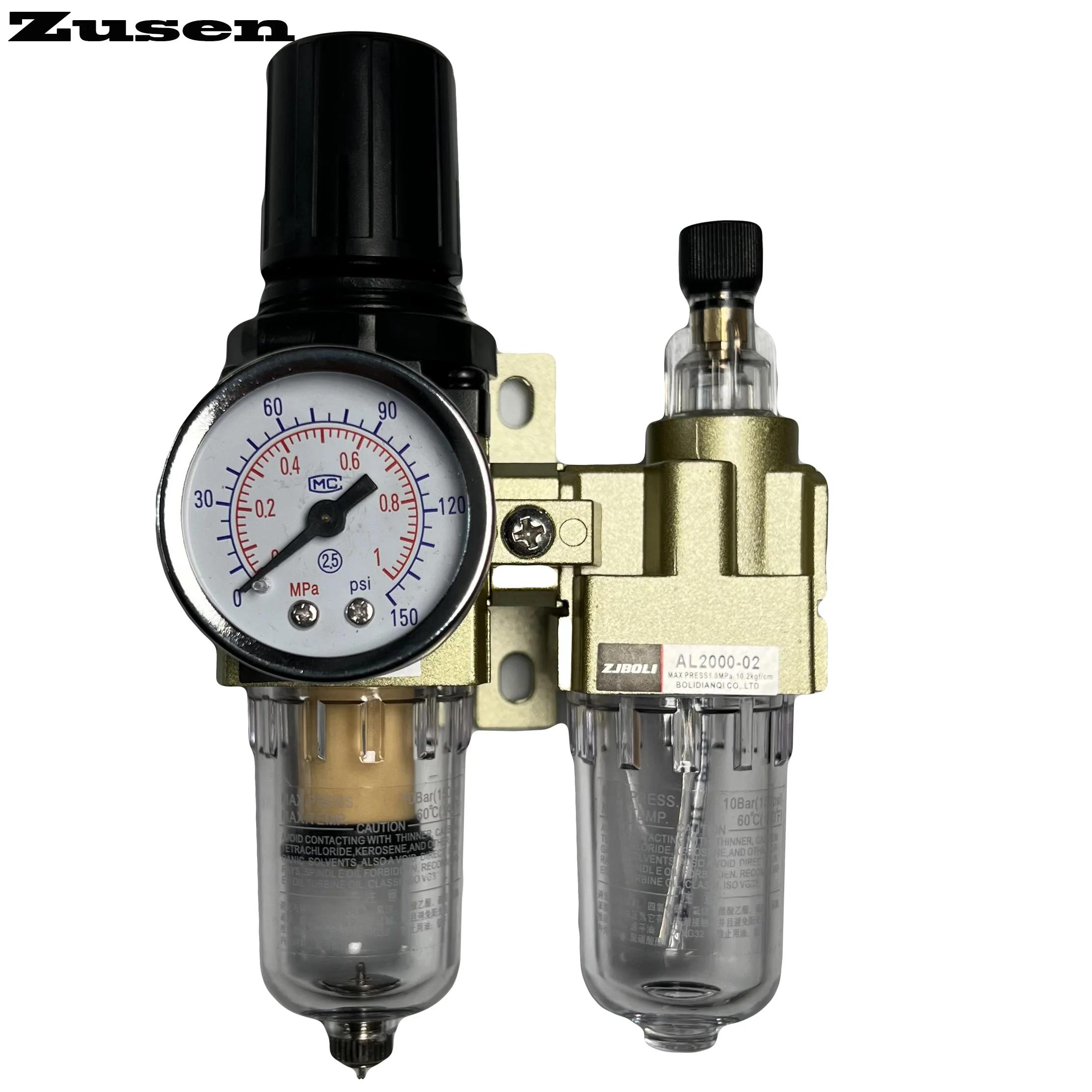 

Zusen Zusen Air Source Processor AC2010 Two-piece Filter SMC Type Oil-water Separator Pressure Regulating Valve to Oil Mist