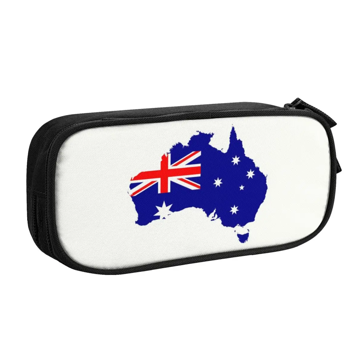 Custom Australia Flag Map Cute Pencil Cases Girl Boy Large Capacity Australian Patriotic Pencil Pouch School Accessories