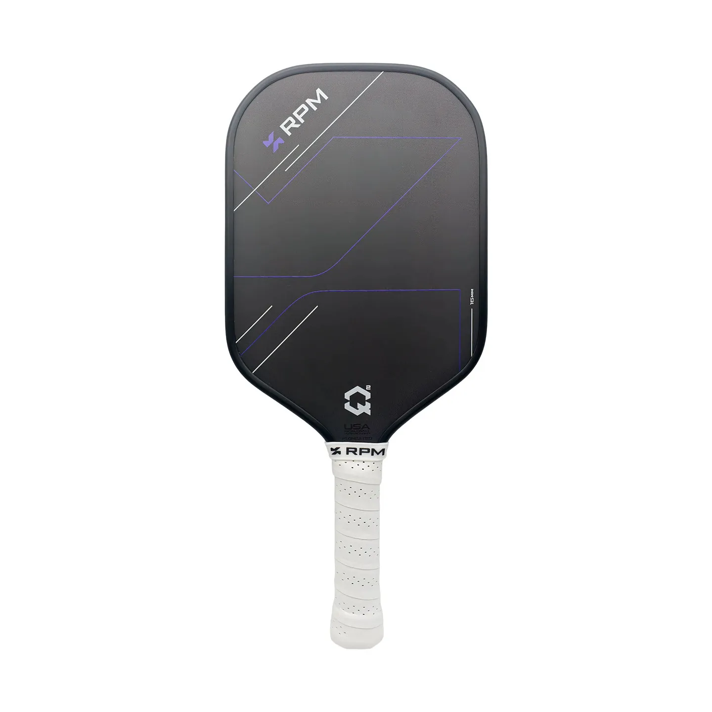 RPM Q2 Pickleball Paddle Toray T700 Carbon Fiber Rough Matte Surface Hot Press EPP Foam Core 16mm High Spin Pickleball Racket