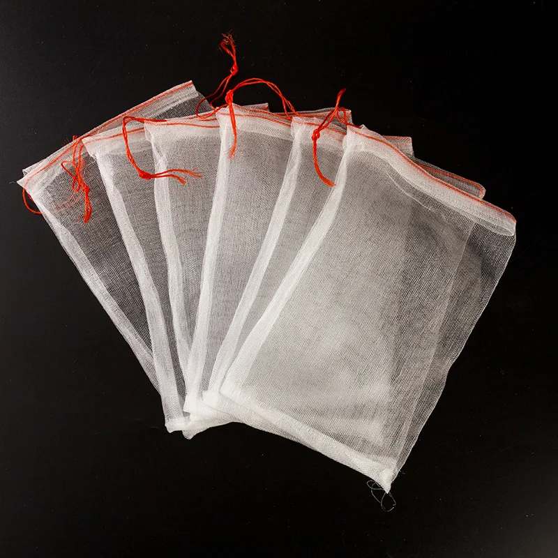 

10Pcs Fruit Protection Bag Pest Control Plants Anti-Bird Mesh Bags Grow Gardening Strawberry Grape Drawstring Bags Mesh Pouch