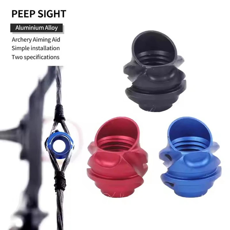 Archery Clarifier Lens Peep Sight Housing Set Scope Inner Core Ape Archery Compound Bow 37 45 Degree Peep Sight